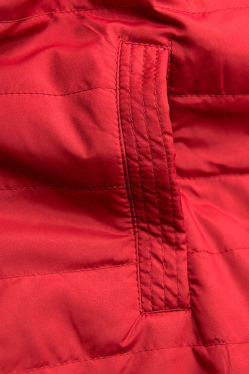 Parka s odepínatelnou kapucí modrá/červená