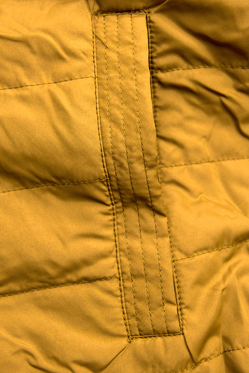 Parka s odepínatelnou kapucí khaki/žlutá