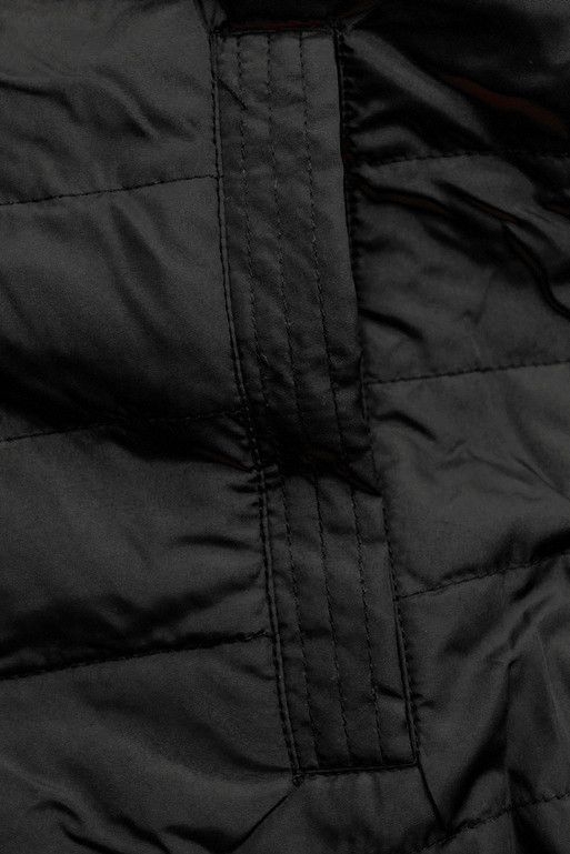 Khaki/černá parka s kapucí