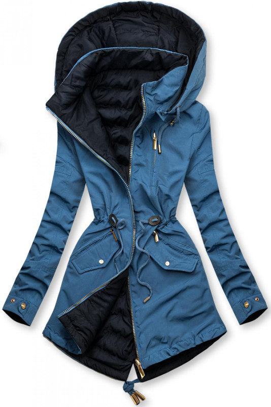 Jeans-tmavě modrá oboustranná parka
