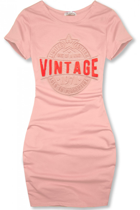 Šaty VINTAGE pudrově růžové