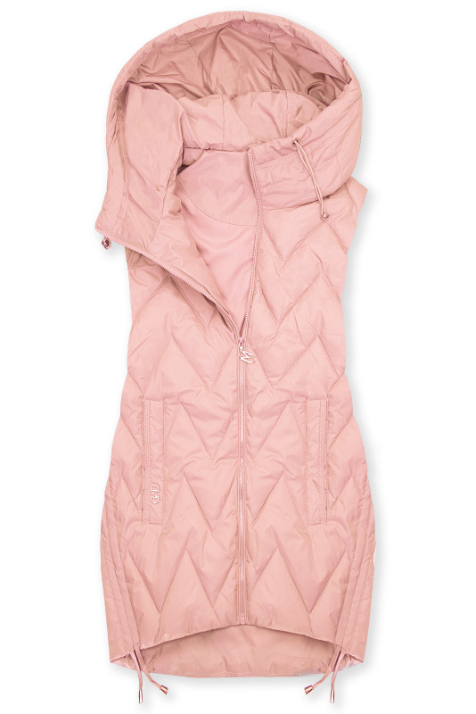 Světle růžová prodloužená vesta