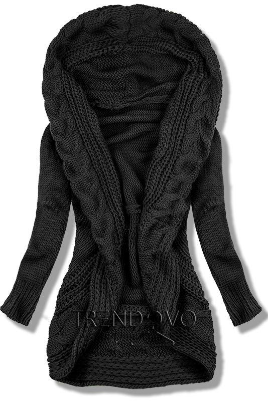 Černý pletený svetr