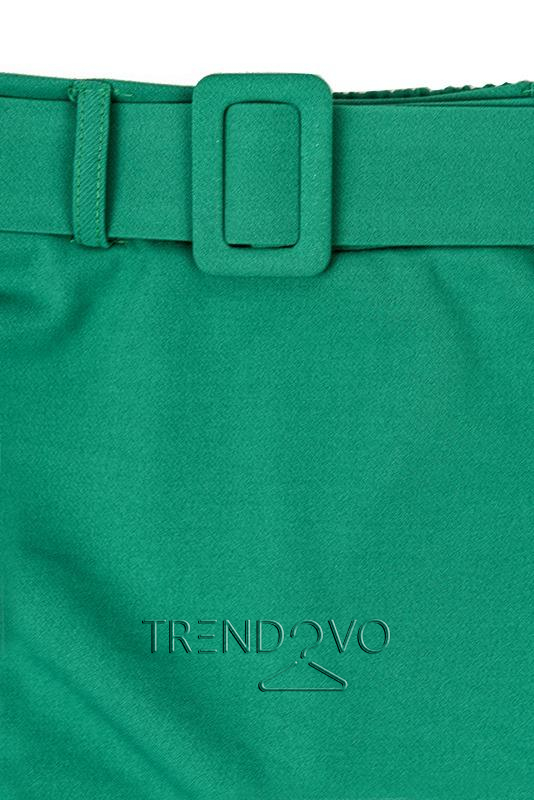 Zelená midi sukně s opaskem