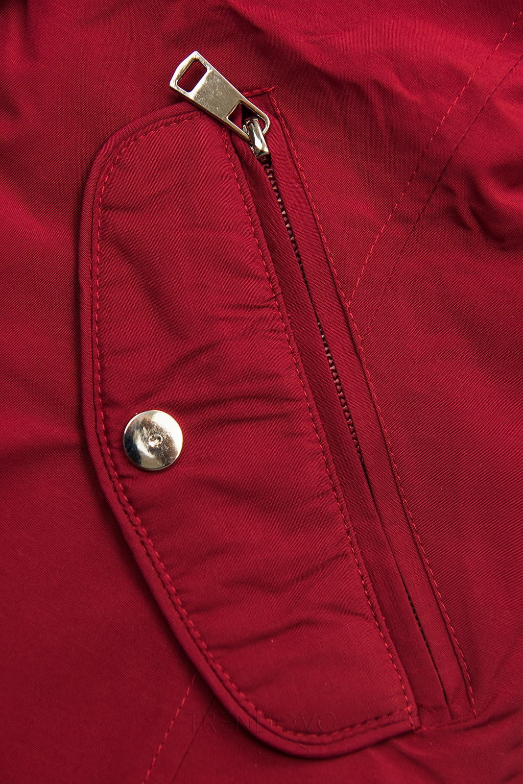 Červená oboustranná bunda s pepito vzorem
