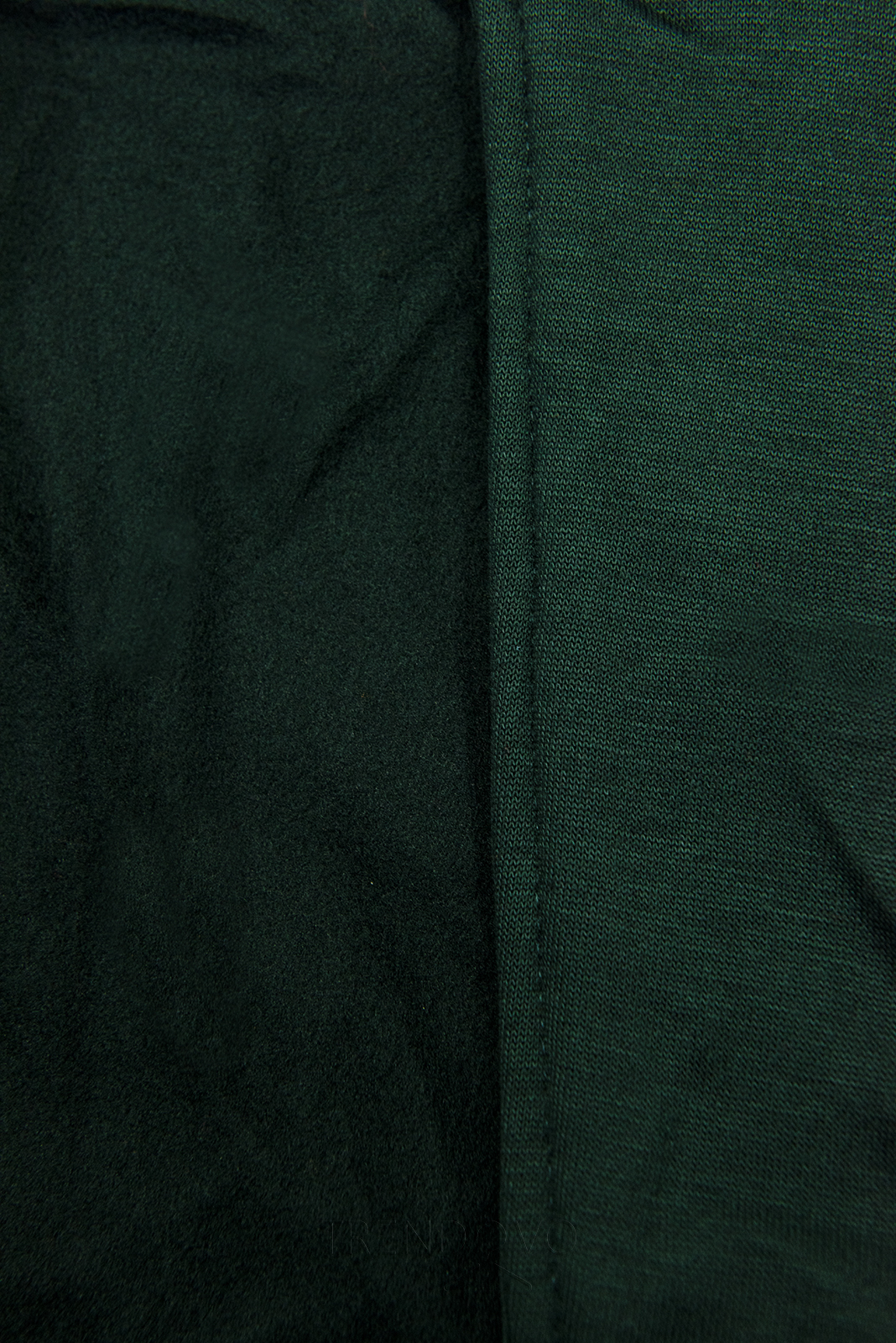 Smaragdově zelená dlouhá mikina se šikmým zipem