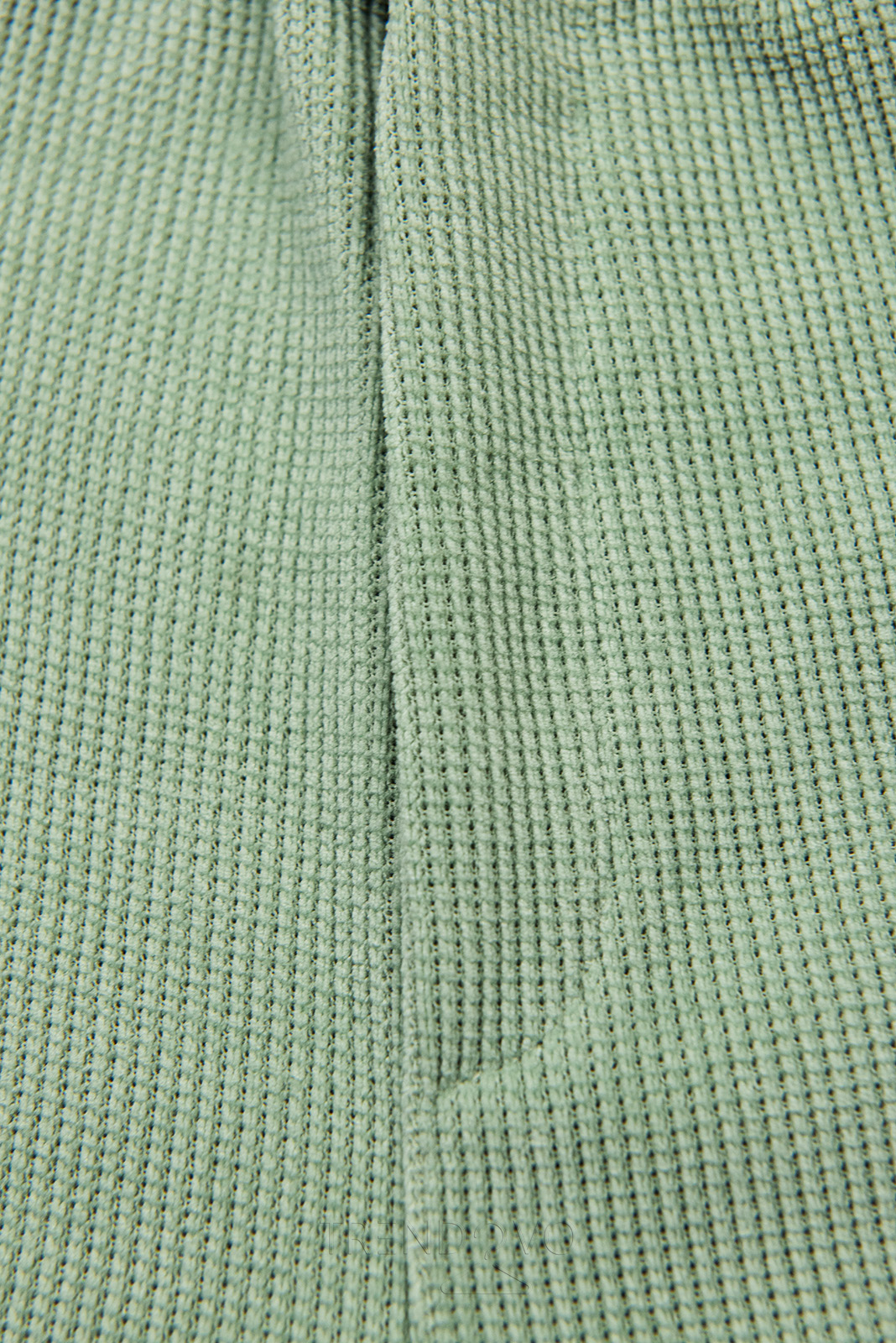 Světle zelené ležérní kalhoty s gumou v pase
