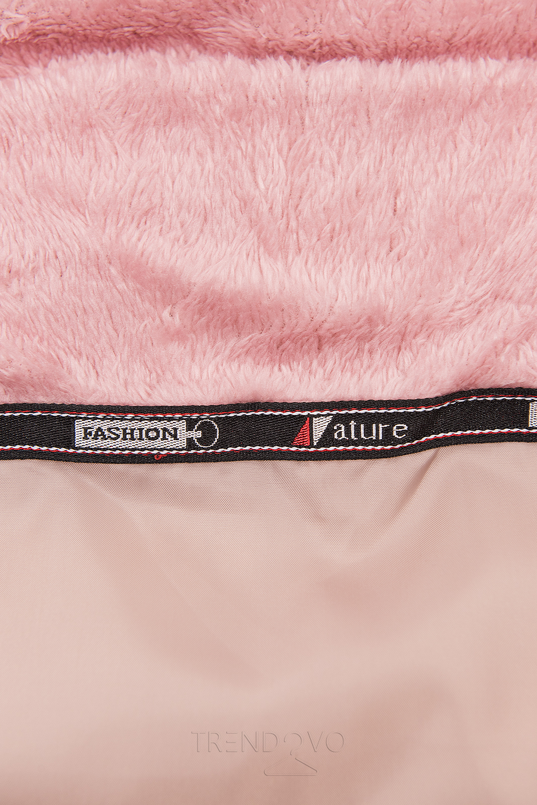 Zimní bunda starorůžová s růžovou kožešinou