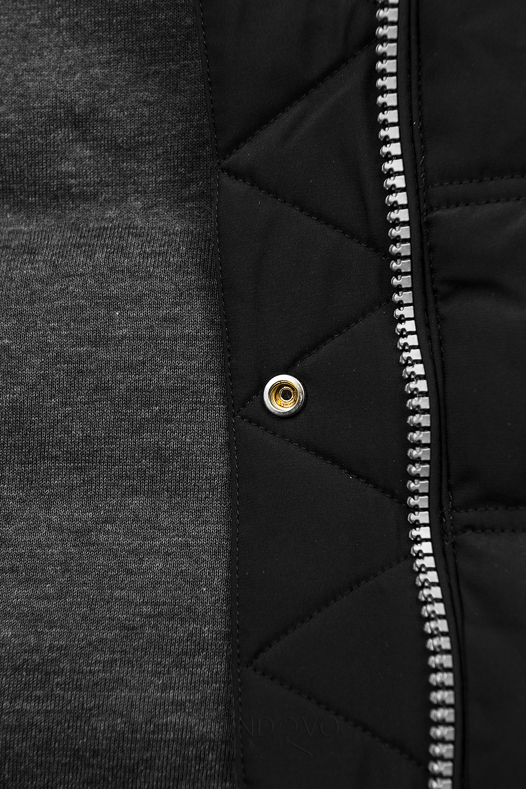 Černá/šedá oboustranná bunda ve sportovním stylu