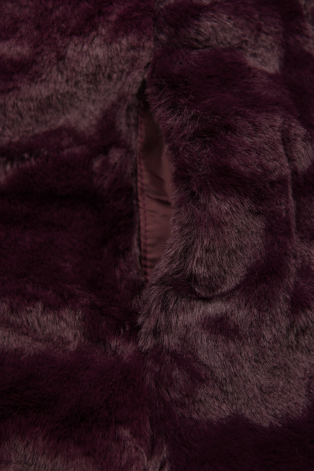Purpurově fialová oboustranná bunda s plyšem
