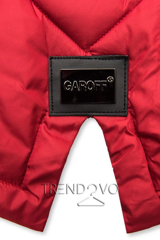 Červená prošívaná bunda na podzim/zimu