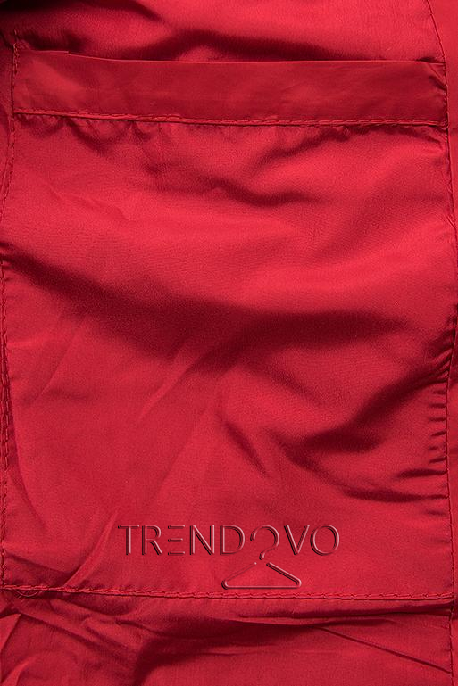 Červená prošívaná bunda na podzim/zimu
