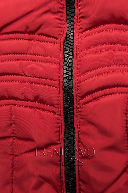 Červená zimní bunda FASHION
