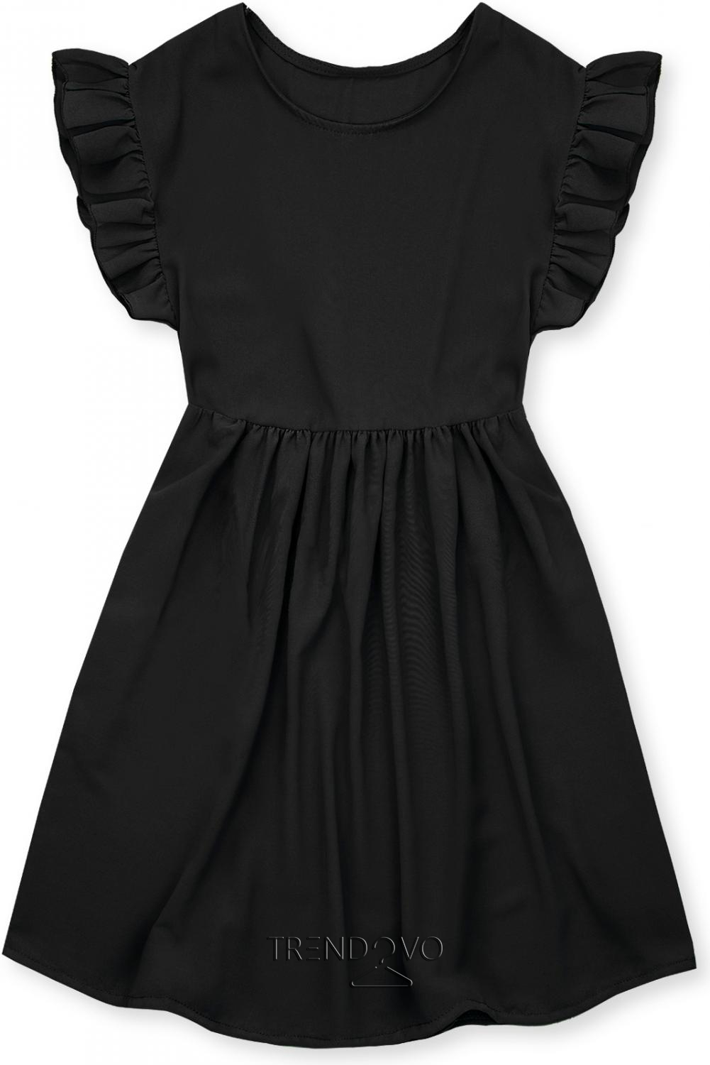 Černé letní šaty z viskózy