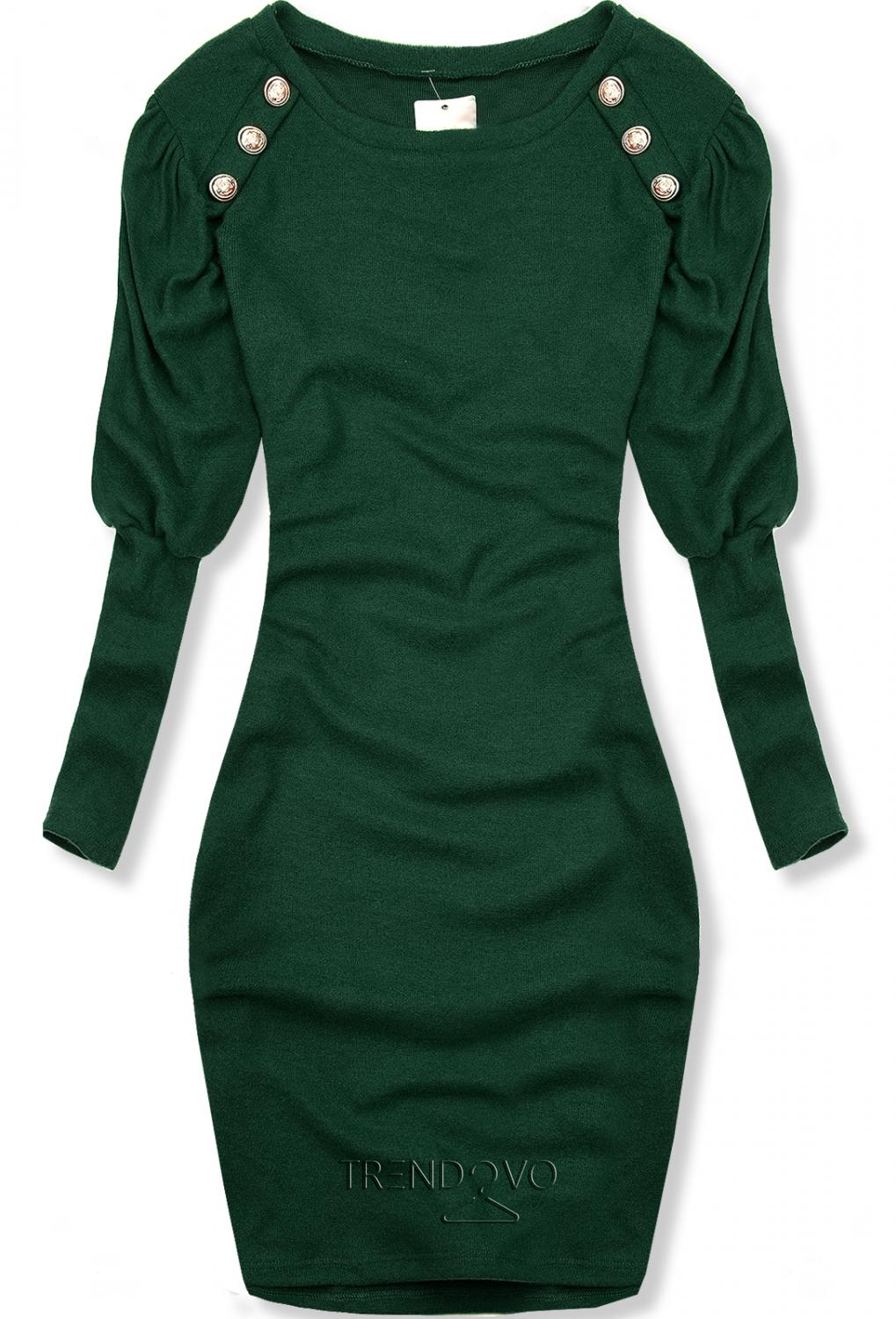 Zelené elegantní šaty v přiléhavém střihu