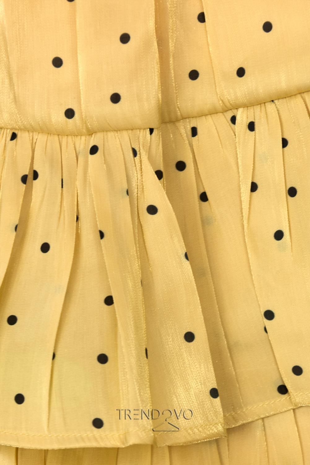 Žlutá tečkovaná sukně