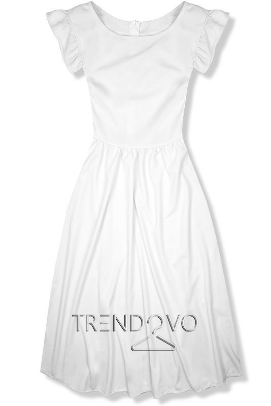Bílé elegantní midi šaty