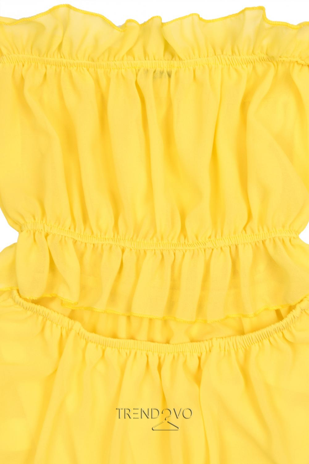 Žluté letní dlouhé šaty