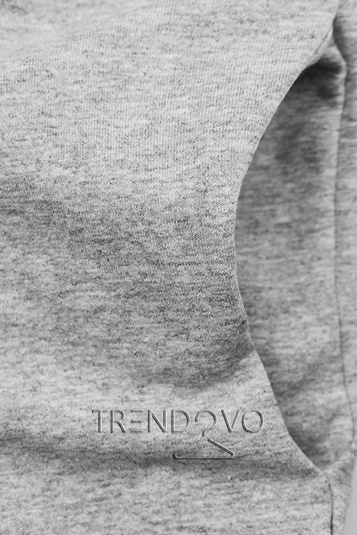 Tunika/Šaty s potiskem v šedé barvě