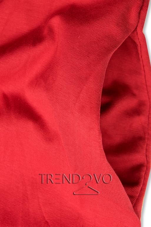 Tunika/Šaty s potiskem v červené barvě