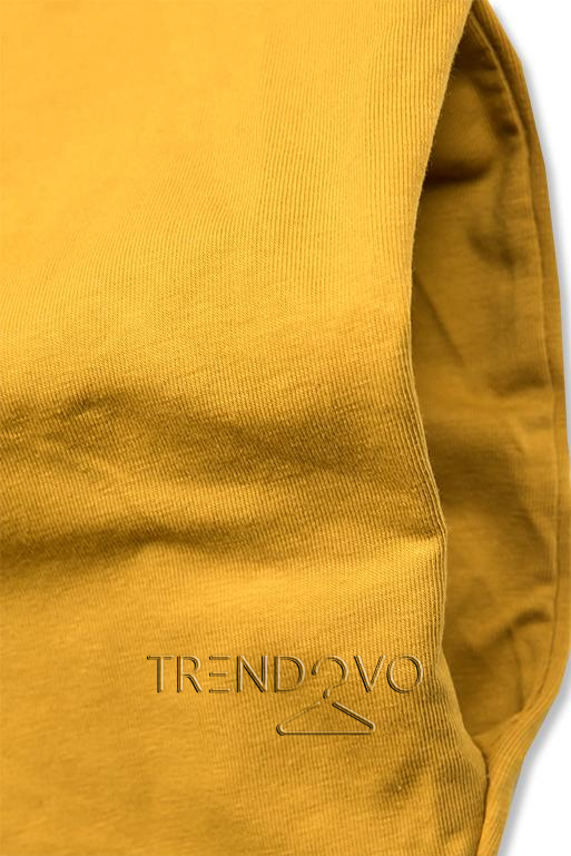 Tunika/Šaty s potiskem v barvě mustard