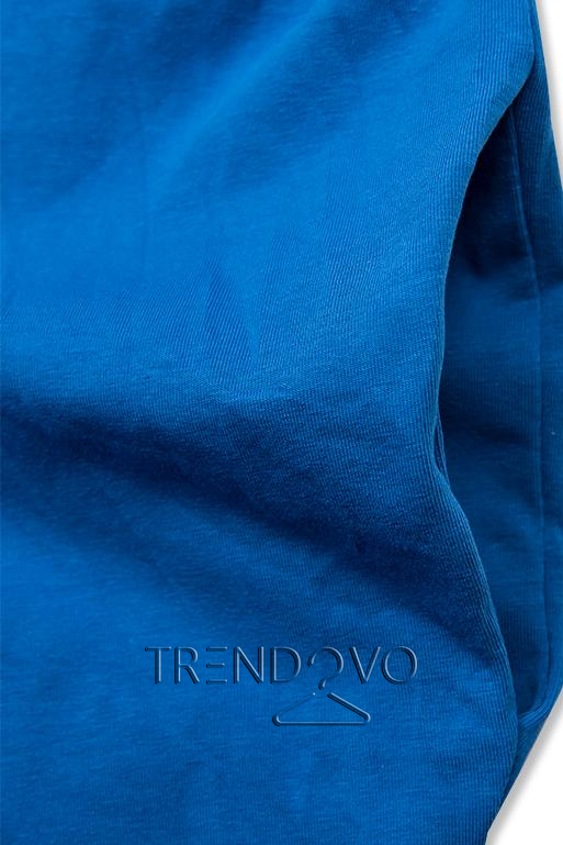 Tunika/šaty s potiskem v kobaltové barvě