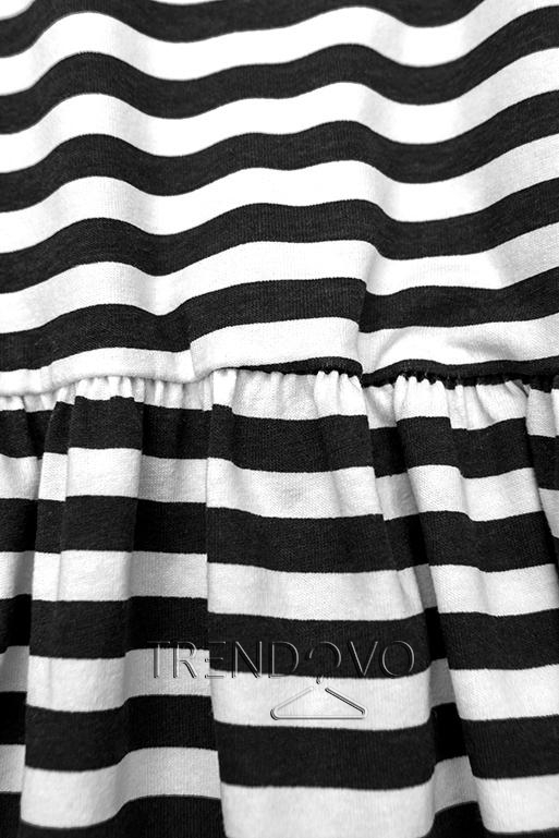 Černobílé volné pruhované šaty II.