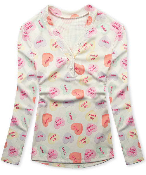 Tričko s potiskem srdíček multicolor HEART7