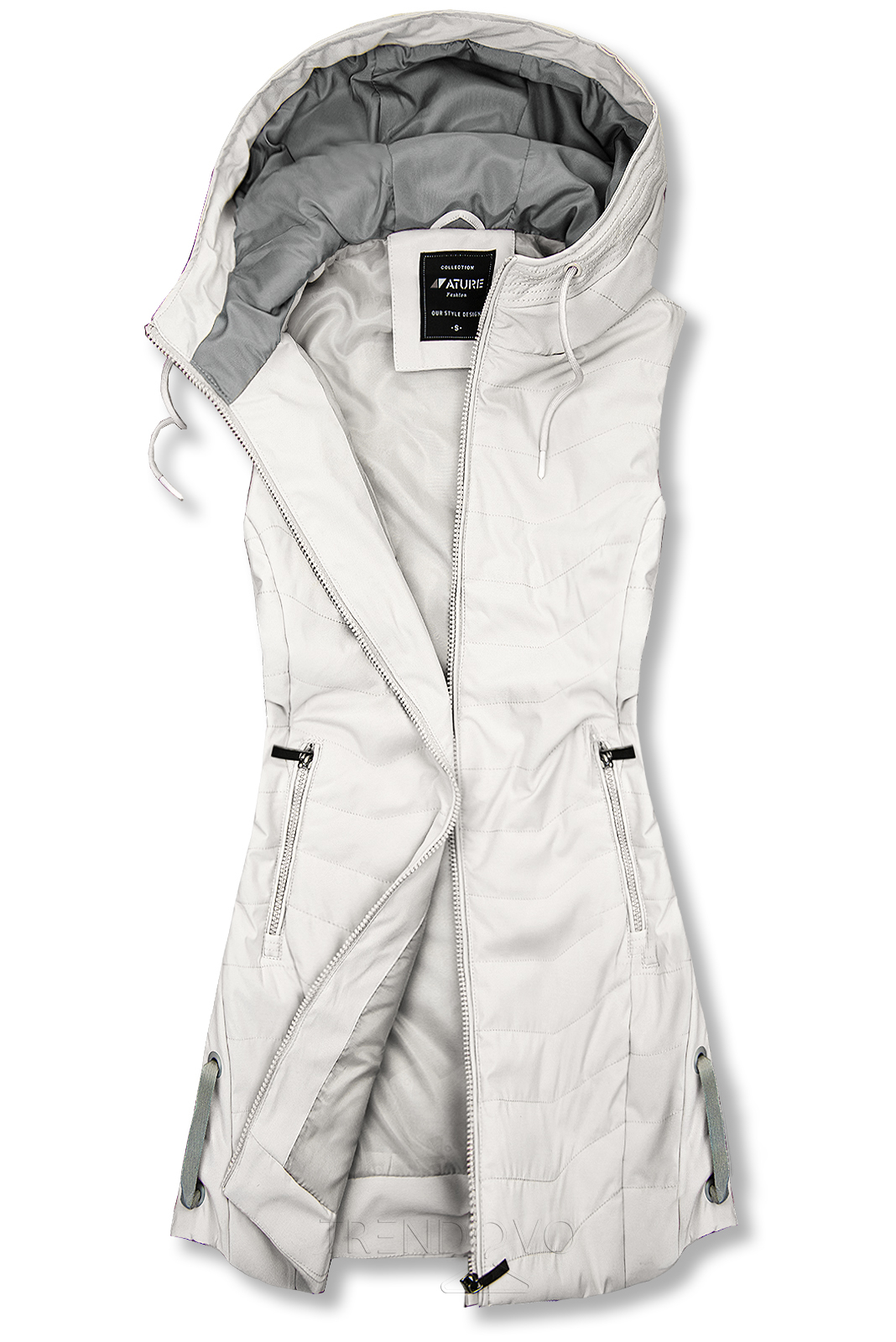 Bílá prošívaná vesta
