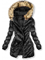 Černá zimní lesklá bunda