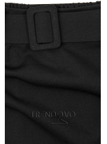 Černá midi sukně s opaskem