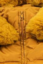 Šafránově žlutá prošívaná zimní bunda