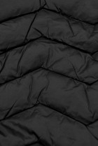 Zimní prošívaná bunda s páskem černá