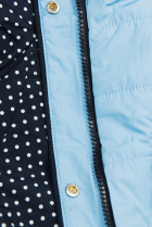 Tečkovaná oboustranná bunda tmavě modrá/babyblue