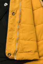 Oboustranná bunda se stahováním černá/žlutá