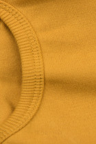 Žlutá prodloužená mikina ve slim střihu