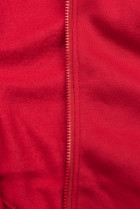 Červená prodloužená mikina s kapucí