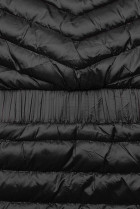 Černá bunda s elastickým pasem