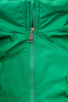 Zelená zimní vesta s kapucí