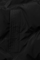 Černá dlouhá prošívaná vesta