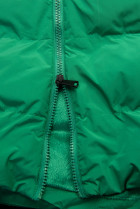 Zelená dlouhá prošívaná vesta