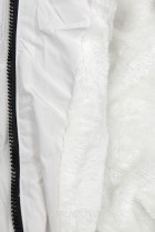 Bílá dlouhá bunda na zimu