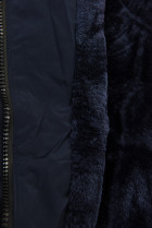 Tmavě modrá dlouhá bunda na zimu