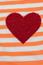 Pruhované tričko oranžová/bílá