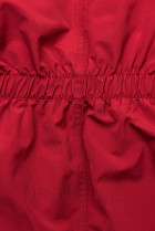 Oboustranná bunda se stahováním červená/černá