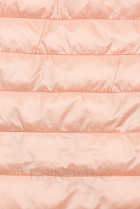 Růžová prošívaná bunda s barevnou podšívkou