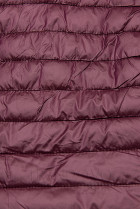 Fialová prošívaná bunda s barevnou podšívkou