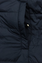 Oboustranná bunda se stahováním tmavě modrá