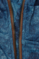 Tmavě modrá mikina s asymetrickým zipem