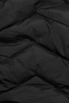 Černá prošívaná zimní bunda s odepínatelnou kapucí